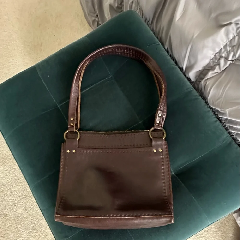 Vintage 70s Deep Chocolate Leather bag - Picture 3 of 10